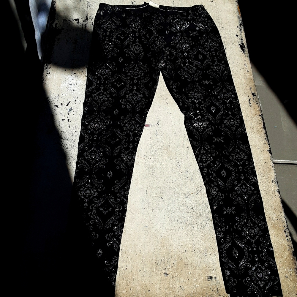Zara Black and Silver Kids Leggings